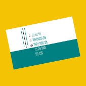 ターコイズブルーのシンプルな幾何学的なモダンな会計士の名刺 名刺