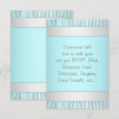 ターコイズブルーのゼブラ柄 RSVP マルチユース (正面/裏面)