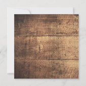 ターコイズブルーのデイジー　天然木のウェディング招待状 招待状 (裏面)