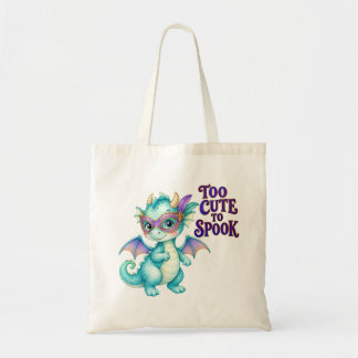 ターコイズブルーのドラゴンがハロウィーンに大変身 Too Cute to Spook トートバッグ