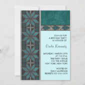 ターコイズブルーのネイティブアメリカン誕生日パーティー 招待状 (裏面)