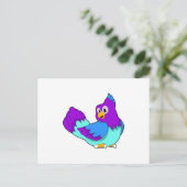 ターコイズブルーのパロット ポストカード (スタンド正面)