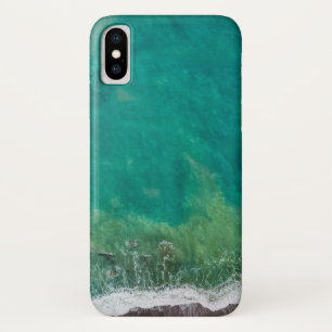 ターコイズブルーのビーチ iPhone X ケース