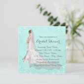 ターコイズブルーのブライダルシャワー 招待状 (スタンド正面)