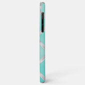 ターコイズブルーのホワイトボウズ Case-Mate iPhoneケース (裏面/左)