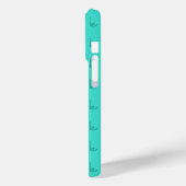 ターコイズブルーのモダンモノグラムネーム 単色 | ティール Case-Mate iPhoneケース (裏面 / 左)
