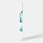 ターコイズブルーのリボン エレガントな ブライダルシャワー ウェディング Case-Mate iPhoneケース (裏面 / 右)