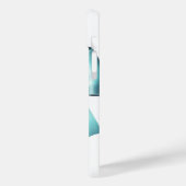 ターコイズブルーのリボン エレガント ブライダルシャワー ウェディング Case-Mate iPhoneケース (裏面 / 左)