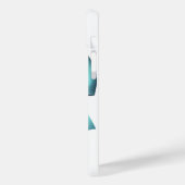 ターコイズブルーの上品なリボン飾り Case-Mate iPhoneケース (裏面 / 左)