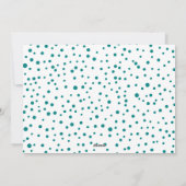 ターコイズブルーの喜び、クリスマスの花輪の写真 シーズンカード (裏面)