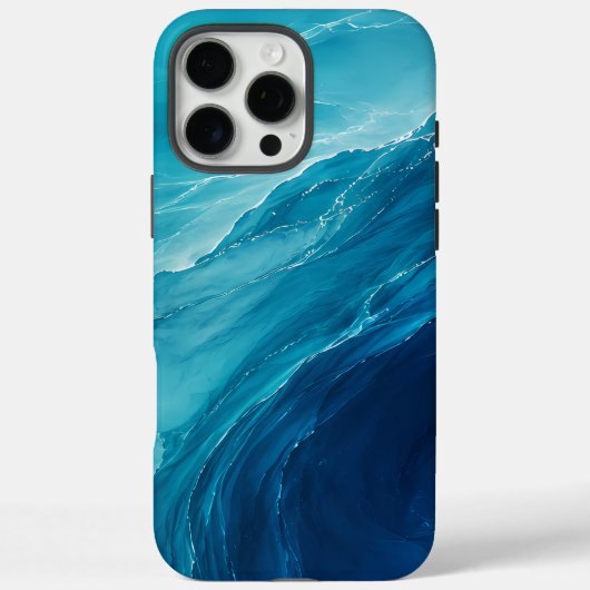 ターコイズブルーの大海の流れ Case-Mate iPhoneケース (裏面)