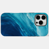 ターコイズブルーの大海の流れ Case-Mate iPhoneケース (裏面 (横))