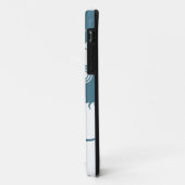 ターコイズブルーの幾何学的な波 Case-Mate iPhoneケース (裏面/左)