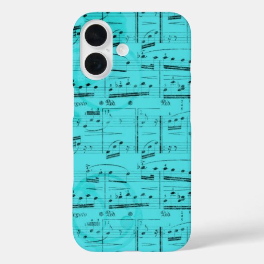 ターコイズブルーの楽譜 Case-Mate iPhoneケース (裏面)