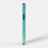 ターコイズブルーの水彩絵の具のカスタムデザイン iPhoneケース (右側面)