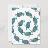 ターコイズブルーの海が美しいカメのゴールドビーチウェディング御礼 招待状 (裏面)