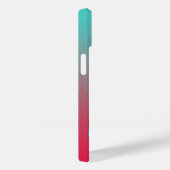 ターコイズブルーの海のシルエットシンプルなマリン柄 Case-Mate iPhoneケース (裏面 / 右)
