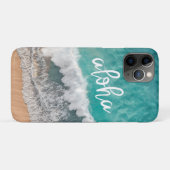 ターコイズブルーの海のトロピカルビーチケース Case-Mate iPhoneケース (裏面(横))