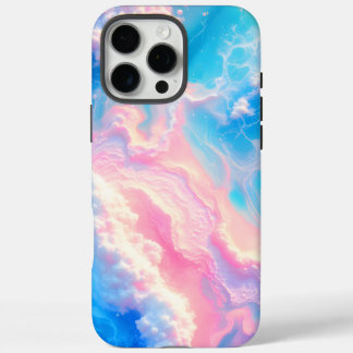 ターコイズブルーの海の波 ピンクの夏のビーチ  iPhone 16 PRO MAXケース