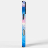 ターコイズブルーの海の波 ピンクの夏のビーチ  Case-Mate iPhoneケース (裏面 / 右)