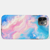 ターコイズブルーの海の波 ピンクの夏のビーチ Case-Mate iPhoneケース (裏面(横))