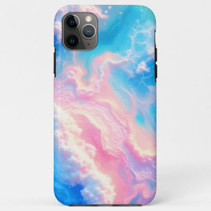 ターコイズブルーの海の波 ピンクの夏のビーチ iPhone 11 PRO MAXケース