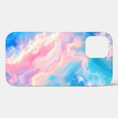 ターコイズブルーの海の波 ピンクの夏のビーチ Case-Mate iPhoneケース (裏面 (横))