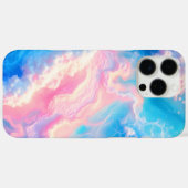 ターコイズブルーの海の波 ピンクの夏のビーチ  Case-Mate iPhoneケース (裏面 (横))