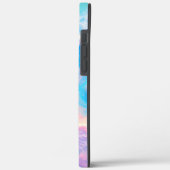 ターコイズブルーの海の波 ピンクの夏のビーチ Case-Mate iPhoneケース (裏面 / 左)