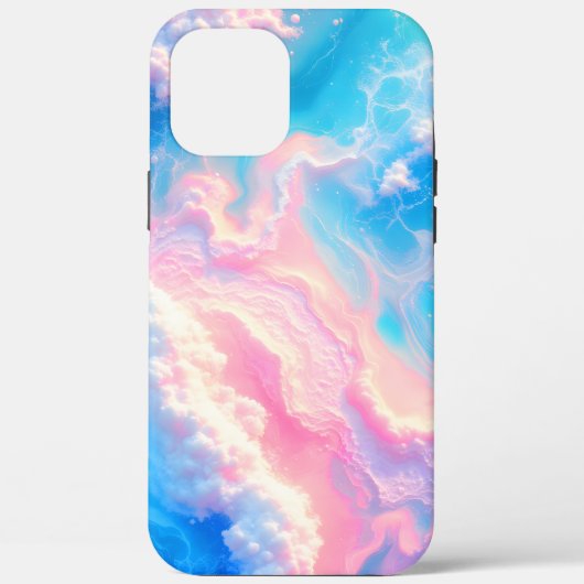 ターコイズブルーの海の波 ピンクの夏のビーチ Case-Mate iPhoneケース (裏面)
