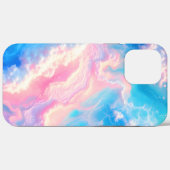 ターコイズブルーの海の波 ピンクの夏のビーチ Case-Mate iPhoneケース (裏面 (横))