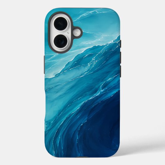 ターコイズブルーの海の流れ Case-Mate iPhoneケース (裏面)