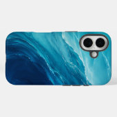 ターコイズブルーの海の流れ Case-Mate iPhoneケース (裏面 (横))