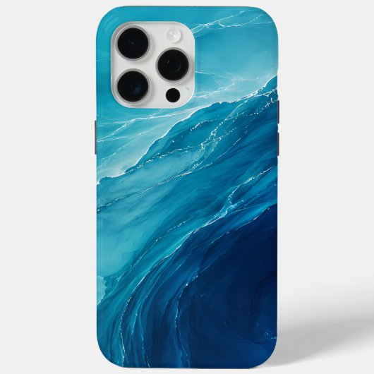 ターコイズブルーの海の流れ Case-Mate iPhoneケース (裏面)