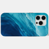 ターコイズブルーの海の流れ Case-Mate iPhoneケース (裏面 (横))