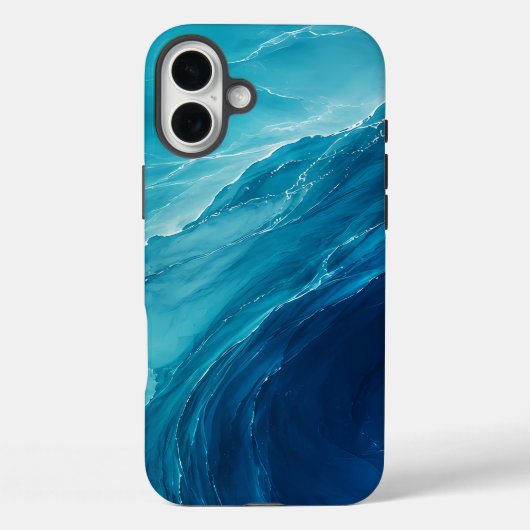 ターコイズブルーの海の流れ Case-Mate iPhoneケース (裏面)