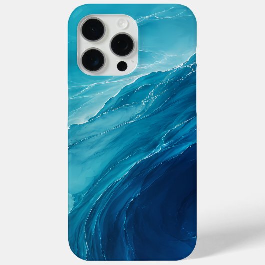 ターコイズブルーの海の流れ Case-Mate iPhoneケース (裏面)
