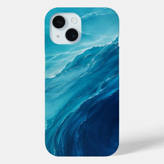 ターコイズブルーの海の流れ Case-Mate iPhoneケース (裏面)