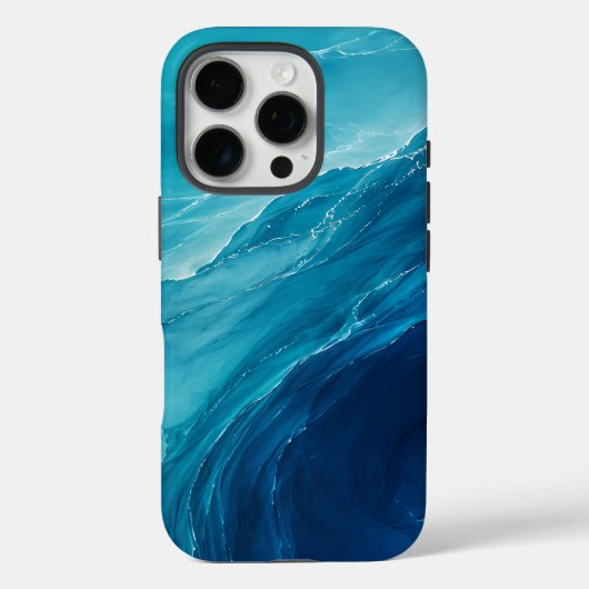ターコイズブルーの海の流れ Case-Mate iPhoneケース (裏面)