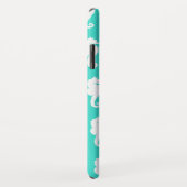 ターコイズブルーの海馬 白 Case-Mate iPhoneケース (裏面/右)