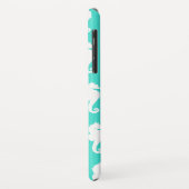 ターコイズブルーの海馬 白 Case-Mate iPhoneケース (裏面/左)