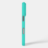 ターコイズブルーの無地 Case-Mate iPhoneケース (裏面 / 右)