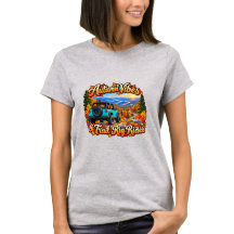 ターコイズブルーの秋の雰囲気Tシャツ