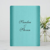 ターコイズブルーの結婚式招待状 招待状 (スタンド正面)