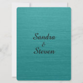 ターコイズブルーの結婚式招待状 招待状 (裏面)