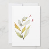 ターコイズブルーの結婚式詳細案内リーフレット 招待状 (裏面)