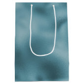 ターコイズブルーの結婚式 ミディアムペーパーバッグ (裏面)