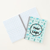 ターコイズブルーの美容院ビジネスパターン ノートブック (内部)