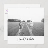 ターコイズブルーの花束 ウェディングスイート セーブザデート 招待状 (正面/裏面)