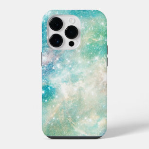 ターコイズブルーの銀河の星空 iPhone 14 PROケース